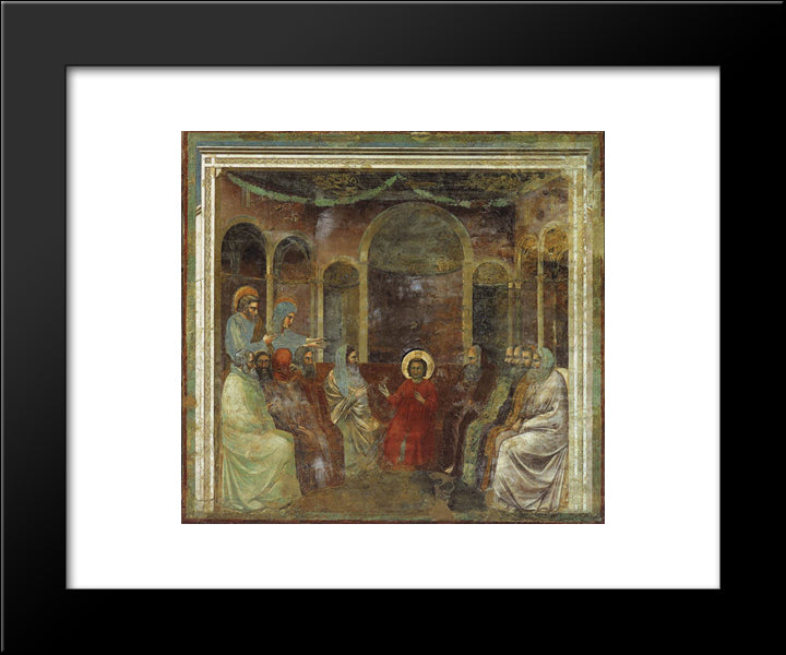 Christ Among The Doctors 20x24 Black Modern Wood Framed Art Print Poster by Giotto