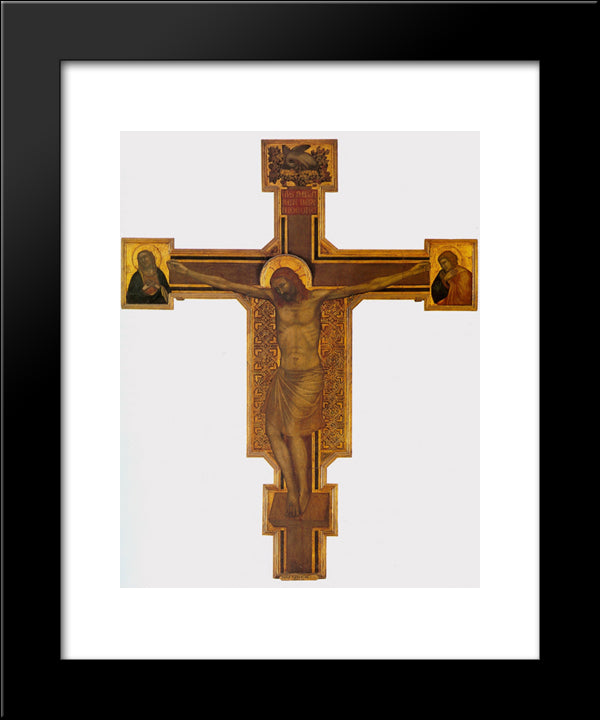 Crucifixion 20x24 Black Modern Wood Framed Art Print Poster by Giotto