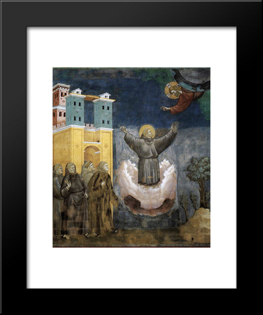 Ecstasy Of St. Francis 20x24 Black Modern Wood Framed Art Print Poster by Giotto