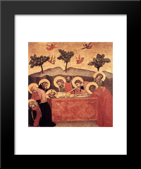 Entombment 20x24 Black Modern Wood Framed Art Print Poster by Giotto