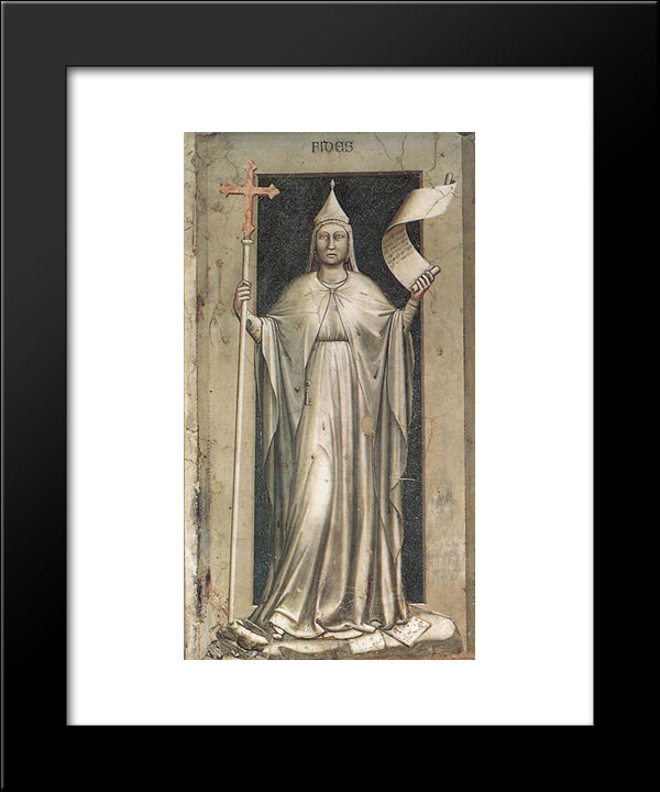 Faith 20x24 Black Modern Wood Framed Art Print Poster by Giotto