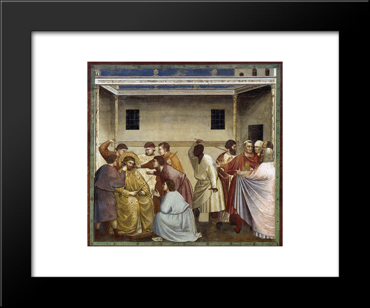 Flagellation 20x24 Black Modern Wood Framed Art Print Poster by Giotto