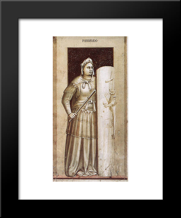 Fortitude 20x24 Black Modern Wood Framed Art Print Poster by Giotto