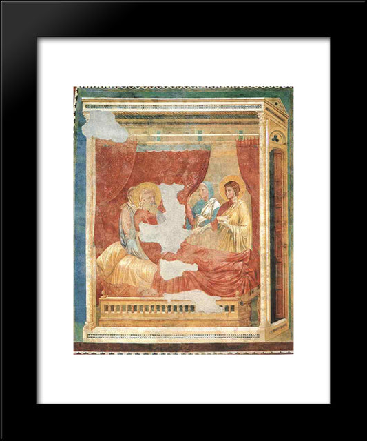 Isaac Blessing Jacob 20x24 Black Modern Wood Framed Art Print Poster by Giotto