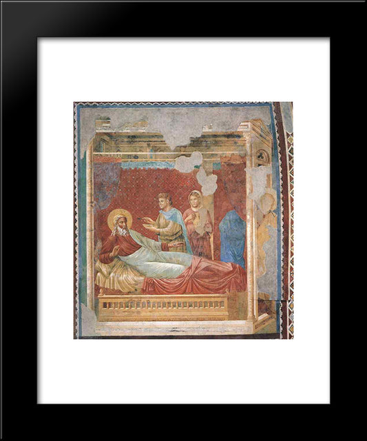 Isaac Rejecting Esau 20x24 Black Modern Wood Framed Art Print Poster by Giotto