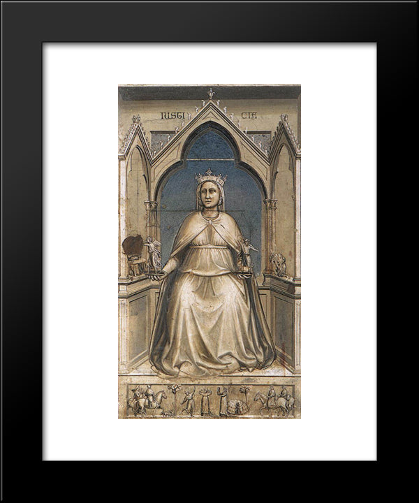 Justice 20x24 Black Modern Wood Framed Art Print Poster by Giotto