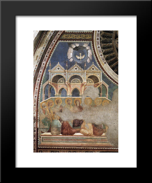 Pentecost 20x24 Black Modern Wood Framed Art Print Poster by Giotto