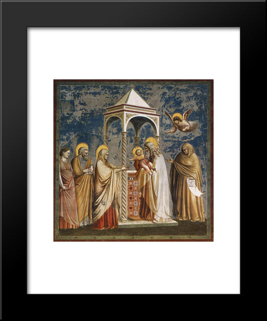 Presentation Of Christ At The Temple 20x24 Black Modern Wood Framed Art Print Poster by Giotto