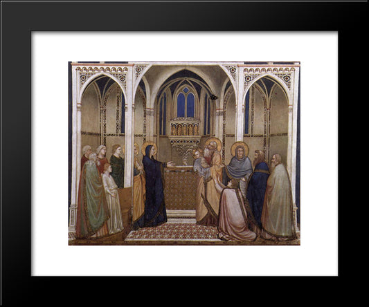 Presentation Of Christ In The Temple 20x24 Black Modern Wood Framed Art Print Poster by Giotto