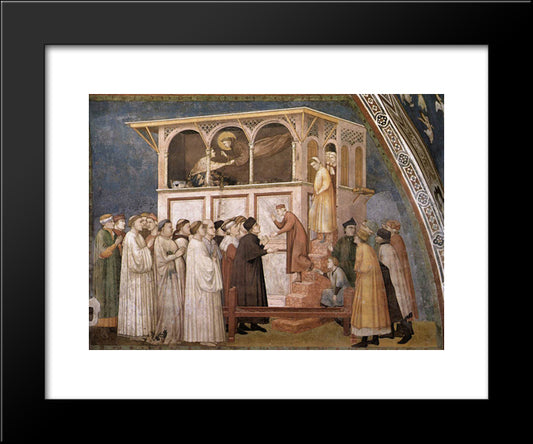 Raising Of The Boy In Sessa 20x24 Black Modern Wood Framed Art Print Poster by Giotto