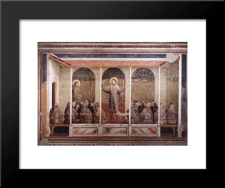 St. Francis Appears To St. Anthony In Arles 20x24 Black Modern Wood Framed Art Print Poster by Giotto