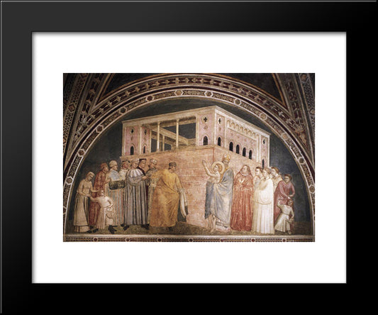 St. Francis Renouncing His Worldly Goods 20x24 Black Modern Wood Framed Art Print Poster by Giotto