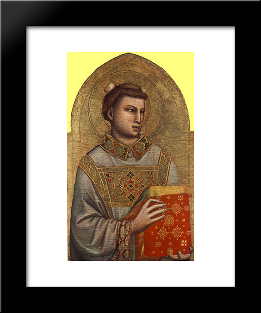 St. Stephen 20x24 Black Modern Wood Framed Art Print Poster by Giotto