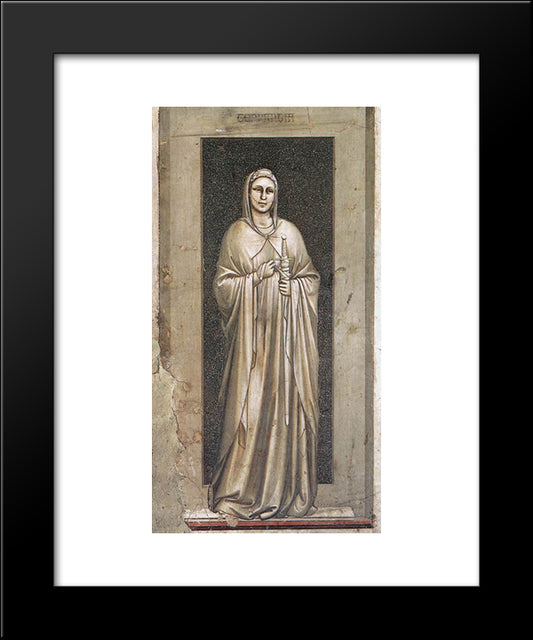 Temperance 20x24 Black Modern Wood Framed Art Print Poster by Giotto