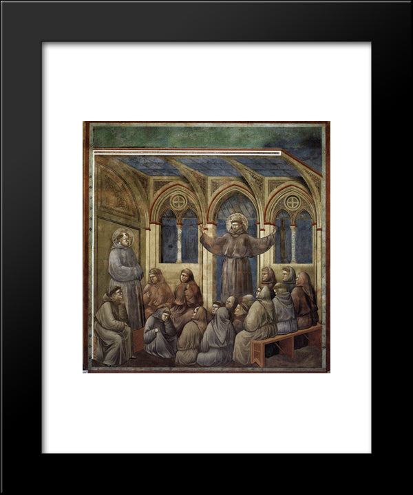 The Apparition At The Chapter House At Arles 20x24 Black Modern Wood Framed Art Print Poster by Giotto