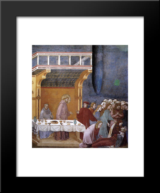 The Death Of The Knight Of Celano 20x24 Black Modern Wood Framed Art Print Poster by Giotto