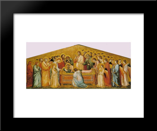 The Death Of The Virgin 20x24 Black Modern Wood Framed Art Print Poster by Giotto