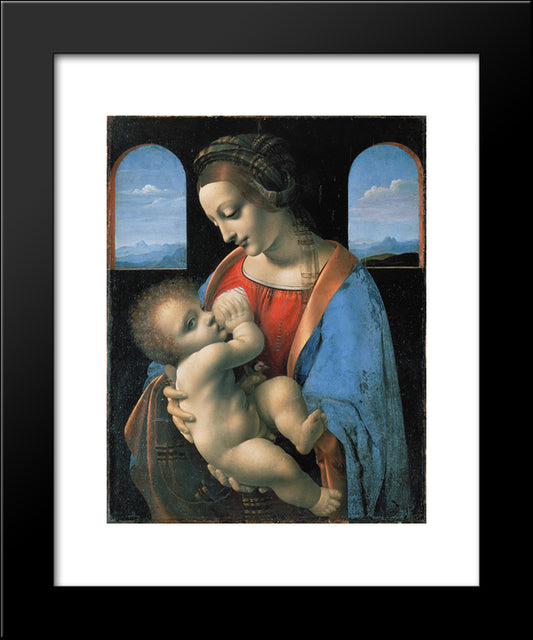 Madonna Litta 20x24 Black Modern Wood Framed Art Print Poster by Boltraffio, Giovanni Antonio