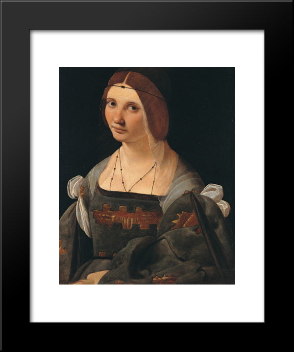 Portrait Of A Lady 20x24 Black Modern Wood Framed Art Print Poster by Boltraffio, Giovanni Antonio
