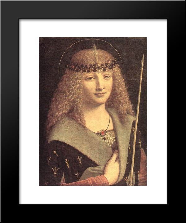 Saint Sebastian 20x24 Black Modern Wood Framed Art Print Poster by Boltraffio, Giovanni Antonio