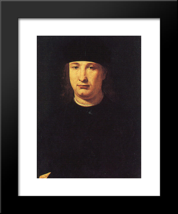 The Poet Casio 20x24 Black Modern Wood Framed Art Print Poster by Boltraffio, Giovanni Antonio