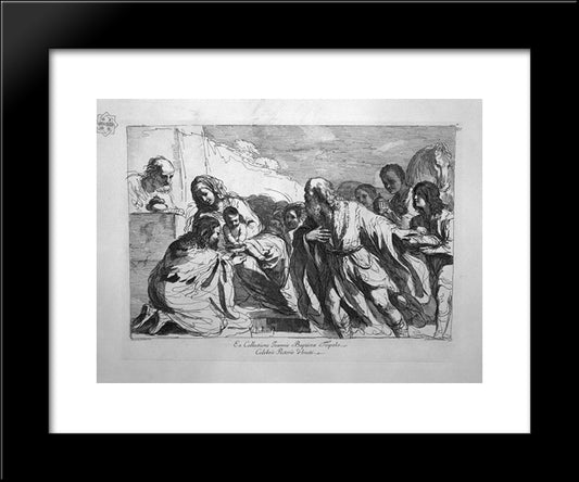 Adoration Of The Magi 20x24 Black Modern Wood Framed Art Print Poster by Piranesi, Giovanni Battista