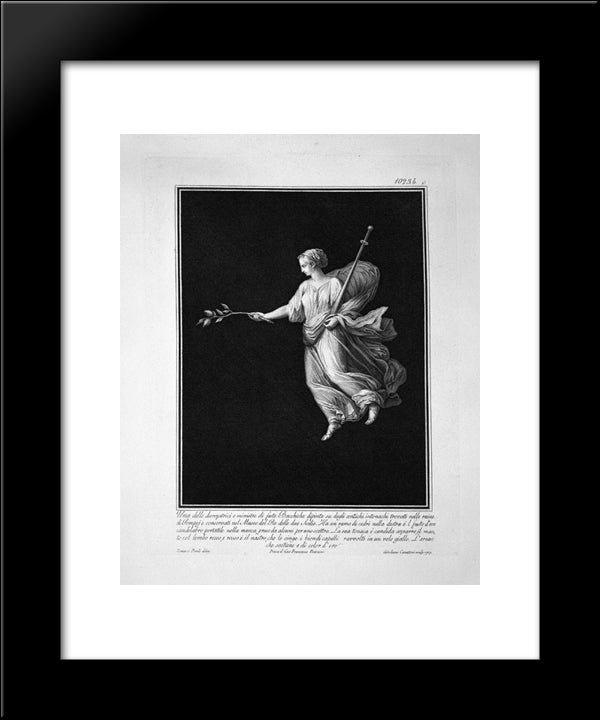 Another Dancer, Taken From A Painting Of Ancient Pompeii 20x24 Black Modern Wood Framed Art Print Poster by Piranesi, Giovanni Battista