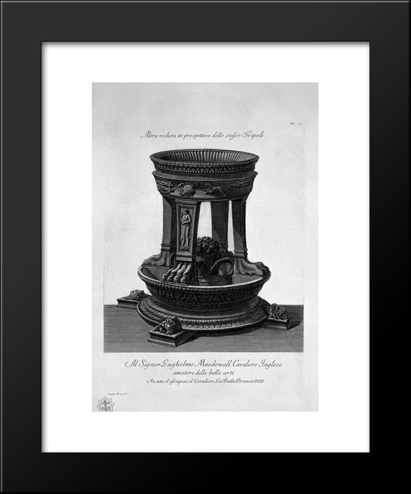 Another View In Perspective Of The Same Tripod 20x24 Black Modern Wood Framed Art Print Poster by Piranesi, Giovanni Battista