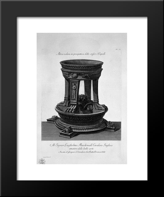 Another View In Perspective Of The Same Tripod 20x24 Black Modern Wood Framed Art Print Poster by Piranesi, Giovanni Battista