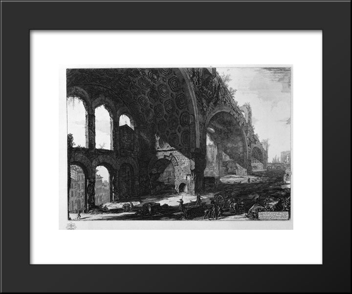 Another View Of The Same Scrap 20x24 Black Modern Wood Framed Art Print Poster by Piranesi, Giovanni Battista