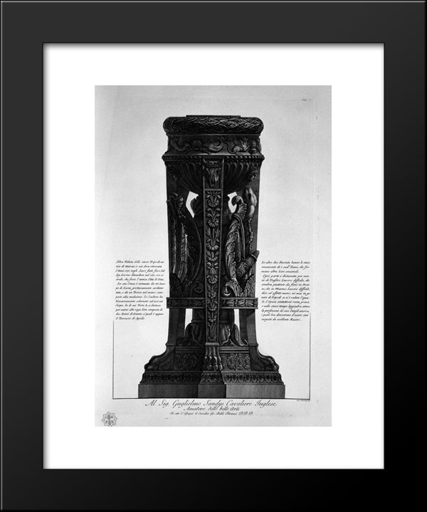 Another View Of The Same Tripod 20x24 Black Modern Wood Framed Art Print Poster by Piranesi, Giovanni Battista