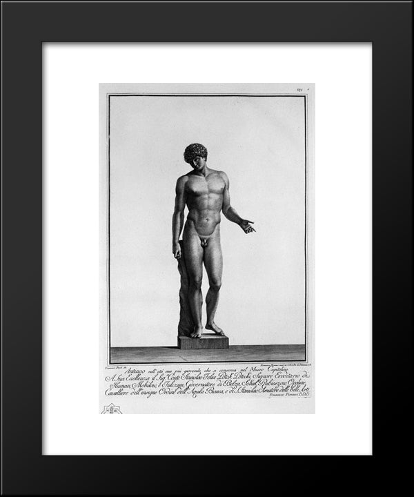 Antinous 20x24 Black Modern Wood Framed Art Print Poster by Piranesi, Giovanni Battista