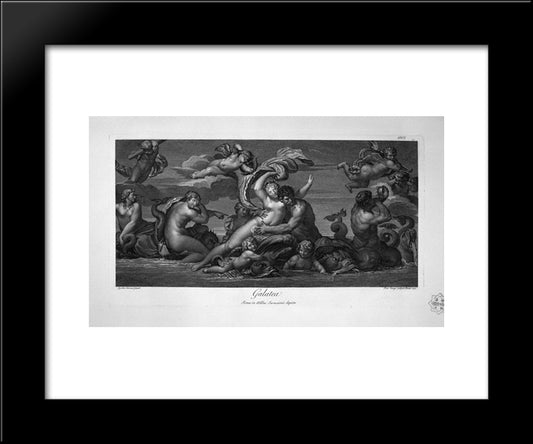 Apollo And Silenus 20x24 Black Modern Wood Framed Art Print Poster by Piranesi, Giovanni Battista