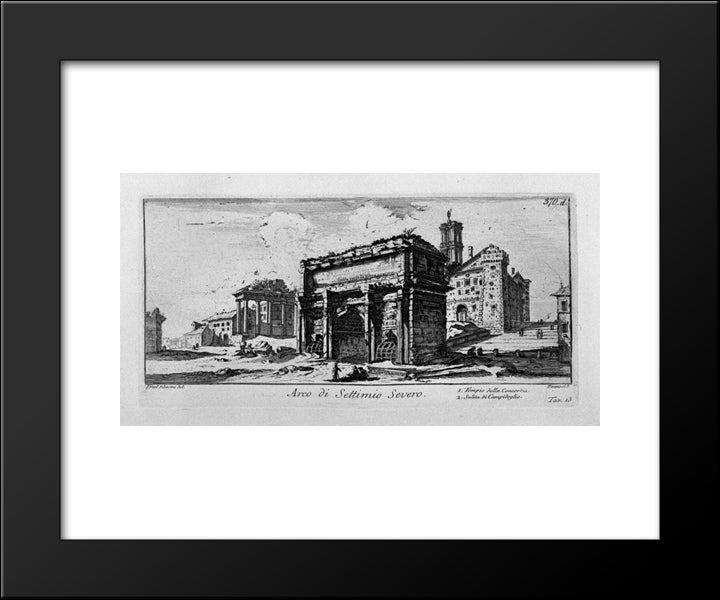Arch Of Constantine In Rome 20x24 Black Modern Wood Framed Art Print Poster by Piranesi, Giovanni Battista