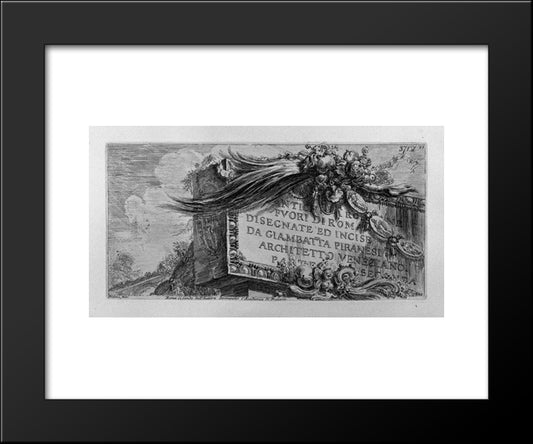 Arch Of Septimius Severus 20x24 Black Modern Wood Framed Art Print Poster by Piranesi, Giovanni Battista