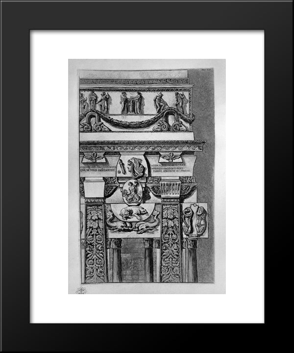 Architectural Decoration 20x24 Black Modern Wood Framed Art Print Poster by Piranesi, Giovanni Battista