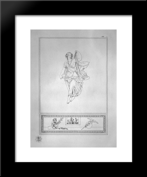 Bacchante Dancing 20x24 Black Modern Wood Framed Art Print Poster by Piranesi, Giovanni Battista