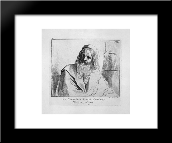 Bust Of Old Man 20x24 Black Modern Wood Framed Art Print Poster by Piranesi, Giovanni Battista