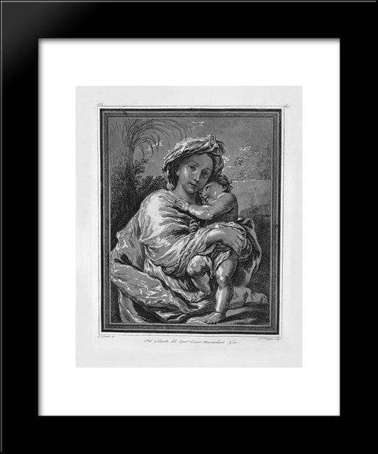 Bust Of Piranesi 20x24 Black Modern Wood Framed Art Print Poster by Piranesi, Giovanni Battista