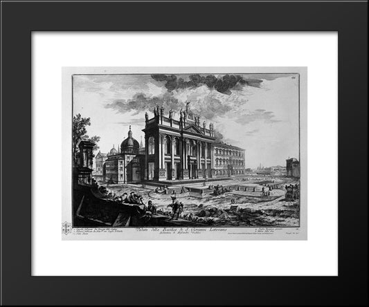 Cell On The Inside Of The Basilica Of St. Paul Outside The Walls 20x24 Black Modern Wood Framed Art Print Poster by Piranesi, Giovanni Battista
