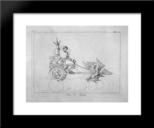 Chariot Of Jupiter 20x24 Black Modern Wood Framed Art Print Poster by Piranesi, Giovanni Battista