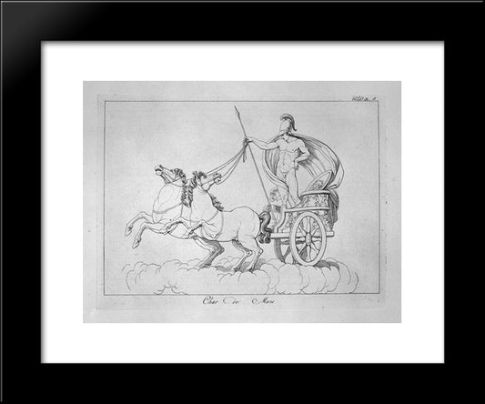 Chariot Of Mars 20x24 Black Modern Wood Framed Art Print Poster by Piranesi, Giovanni Battista
