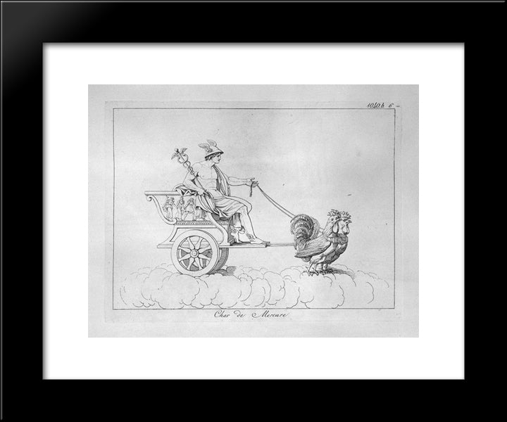 Chariot Of Mercury 20x24 Black Modern Wood Framed Art Print Poster by Piranesi, Giovanni Battista