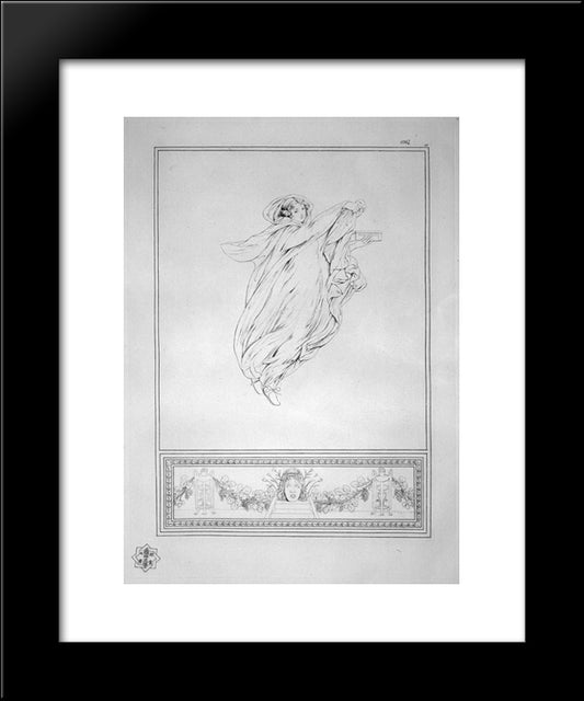 Dancing Bacchante Bearing A Box 20x24 Black Modern Wood Framed Art Print Poster by Piranesi, Giovanni Battista