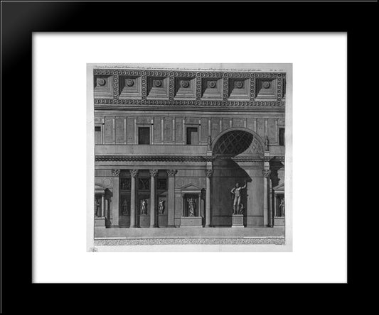Demonstration Of A Part Of The Interior Of The Pantheon Put In A Straight Line 20x24 Black Modern Wood Framed Art Print Poster by Piranesi, Giovanni Battista