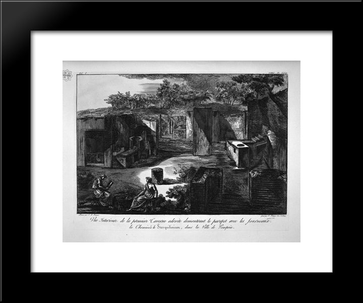 Demonstration Of The Great Services Of The Aforesaid Employees Tavern 20x24 Black Modern Wood Framed Art Print Poster by Piranesi, Giovanni Battista