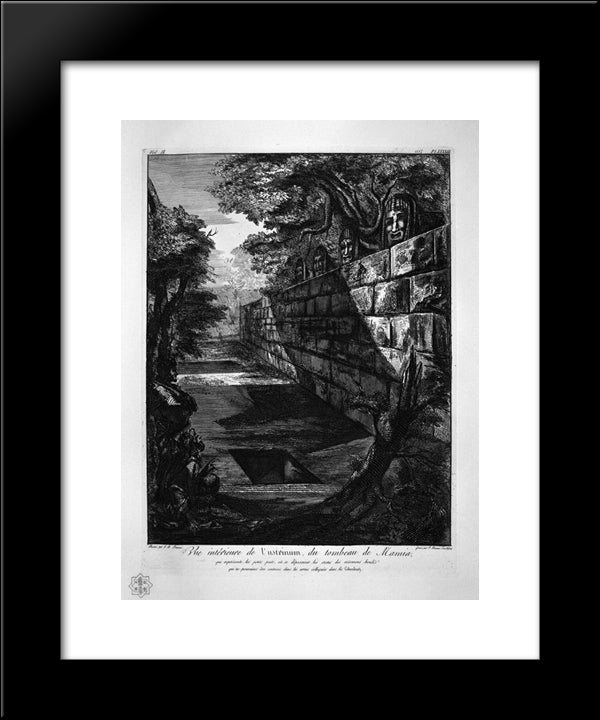 External View Of The Front Door Of The Tomb Aforesaid 20x24 Black Modern Wood Framed Art Print Poster by Piranesi, Giovanni Battista