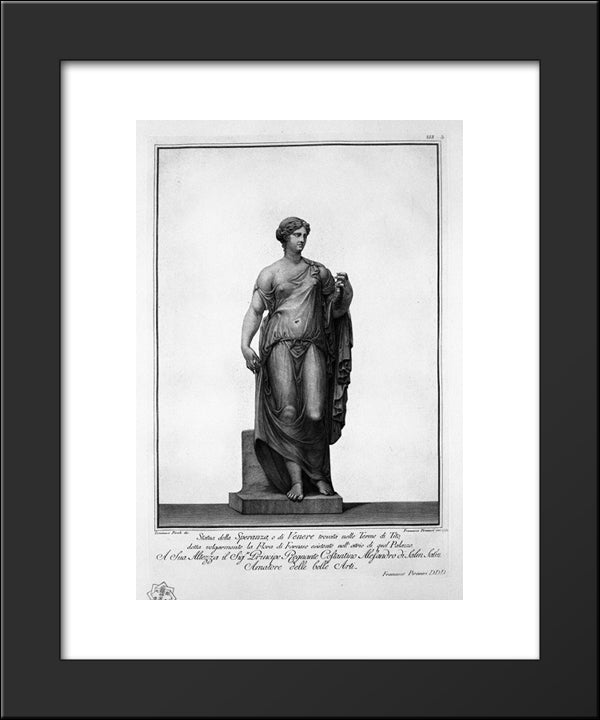 Flora Farnese 20x24 Black Modern Wood Framed Art Print Poster by Piranesi, Giovanni Battista