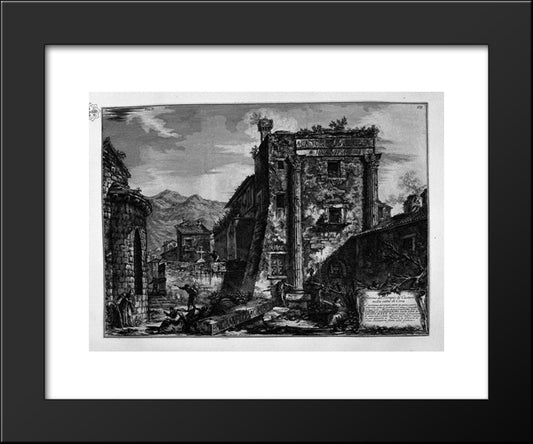 Following The Above Table, With A Special Section 20x24 Black Modern Wood Framed Art Print Poster by Piranesi, Giovanni Battista