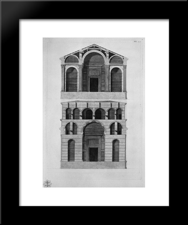 Following The Above Table 20x24 Black Modern Wood Framed Art Print Poster by Piranesi, Giovanni Battista